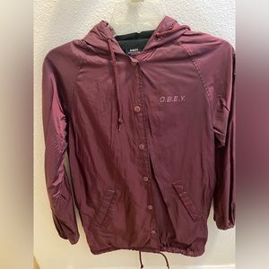 Maroon Obey Windbreaker